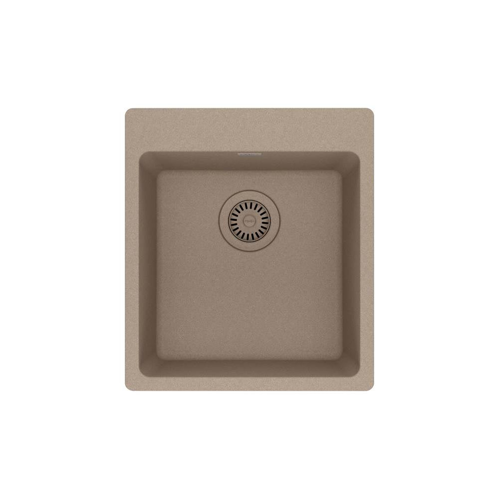 Franke - Maris Dual Mount 17.31-in x 19.69-in Granite Single Bowl Bar / Prep Sink in Oyster - Oyster