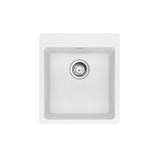 Franke - Maris Dual Mount 17.31-in x 19.69-in Granite Single Bowl Bar / Prep Sink in Polar White - Polar White