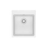 Franke - Maris Dual Mount 17.31-in x 19.69-in Granite Single Bowl Bar / Prep Sink in Polar White - Polar White