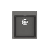 Franke - Maris Dual Mount 17.31-in x 19.69-in Granite Single Bowl Bar / Prep Sink in Stone Grey - Stone Grey