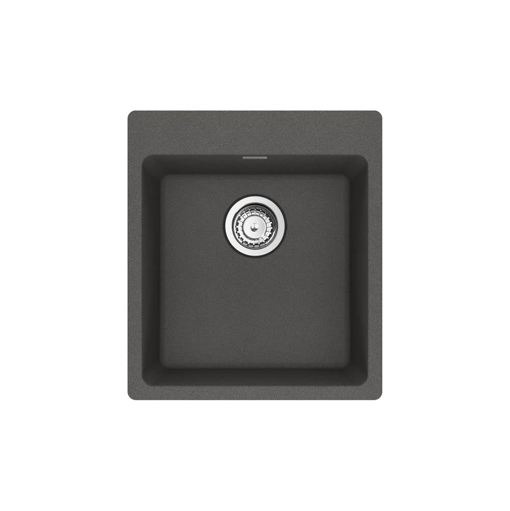 Franke - Maris Dual Mount 17.31-in x 19.69-in Granite Single Bowl Bar / Prep Sink in Slate Grey