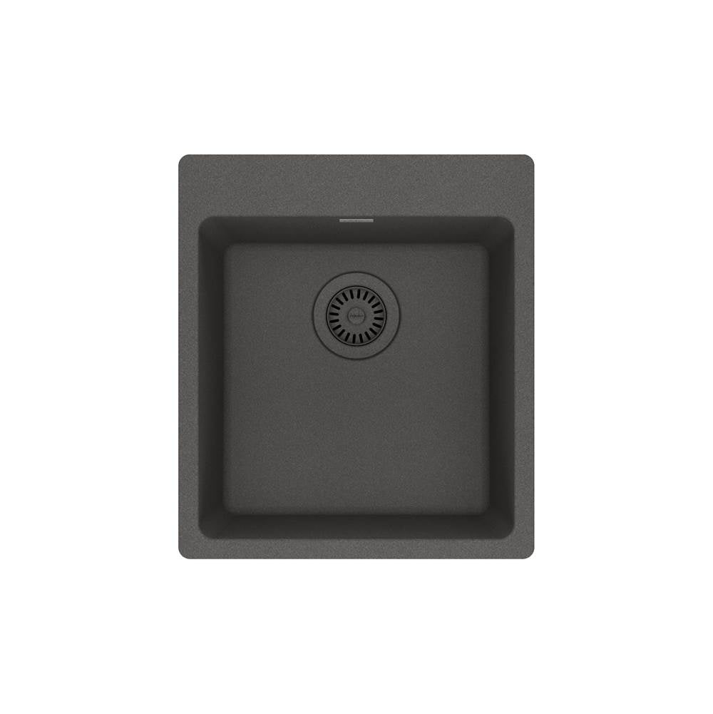 Franke - Maris Dual Mount 17.31-in x 19.69-in Granite Single Bowl Bar / Prep Sink in Slate Grey