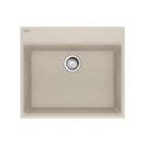 Franke - Maris Topmount 25-in x 22-in Granite Single Bowl Kitchen Sink in Champagne - Champagne