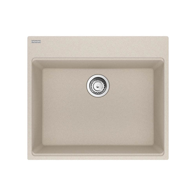 Franke - Maris Topmount 25-in x 22-in Granite Single Bowl Kitchen Sink in Champagne - Champagne