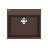 Franke - Maris Topmount 25-in x 22-in Granite Single Bowl Kitchen Sink in Mocha - Mocha