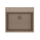 Franke - Maris Topmount 25-in x 22-in Granite Single Bowl Kitchen Sink in Oyster - Oyster