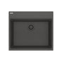 Franke - Maris Topmount 25-in x 22-in Granite Single Bowl Kitchen Sink in Slate Grey