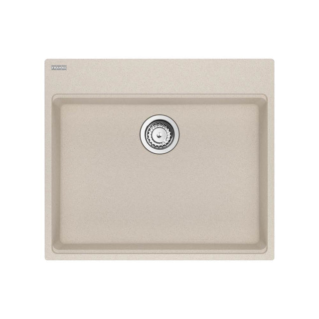 Franke - Maris Topmount 25-in x 22-in Granite ADA Single Bowl Kitchen Sink in Champagne - Champagne