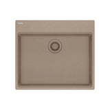 Franke - Maris Topmount 25-in x 22-in Granite ADA Single Bowl Kitchen Sink in Oyster - Oyster