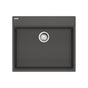 Franke - Maris Topmount 25-in x 22-in Granite ADA Single Bowl Kitchen Sink in Slate Grey