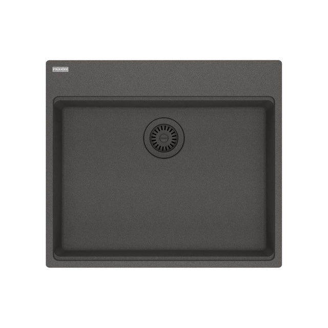 Franke - Maris Topmount 25-in x 22-in Granite ADA Single Bowl Kitchen Sink in Slate Grey