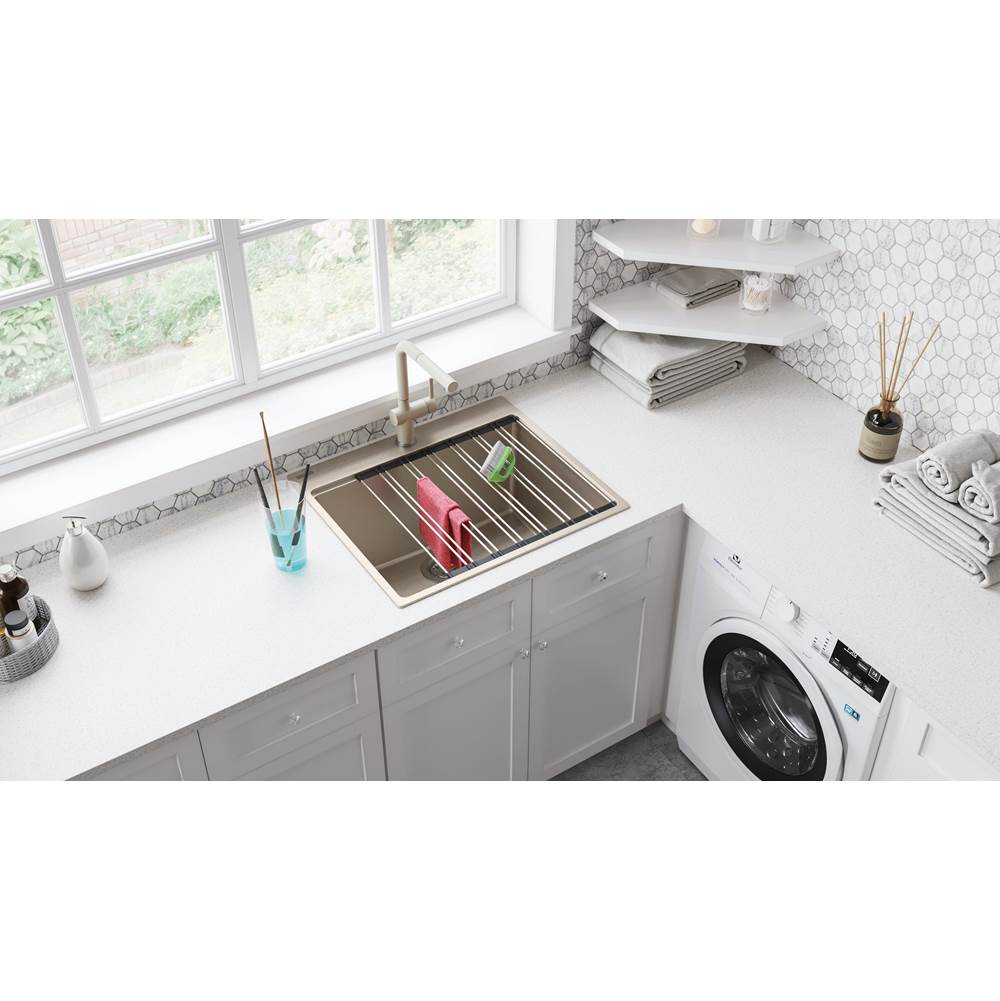 Maris Dm Grn Champagne Sgl Laundry With Strainer Basket