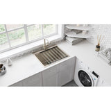Maris Dm Grn Champagne Sgl Laundry With Strainer Basket
