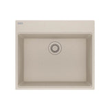Franke - Maris Dual Mount 25-in x 22-in Granite Dual Mount Single Bowl Laundry Sink in Champagne - Champagne