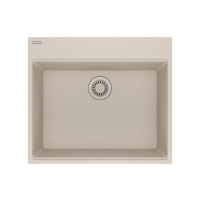 Franke - Maris Dual Mount 25-in x 22-in Granite Dual Mount Single Bowl Laundry Sink in Champagne - Champagne