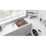 Maris Dual Mount 25-in x 22-in Granite Dual Mount Single Bowl Laundry Sink in Champagne
