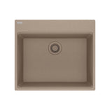 Franke - Maris Dual Mount 25-in x 22-in Granite Dual Mount Single Bowl Laundry Sink in Oyster - Oyster