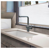 Maris Dual Mount 25-in x 22-in Granite Dual Mount Single Bowl Laundry Sink in Champagne
