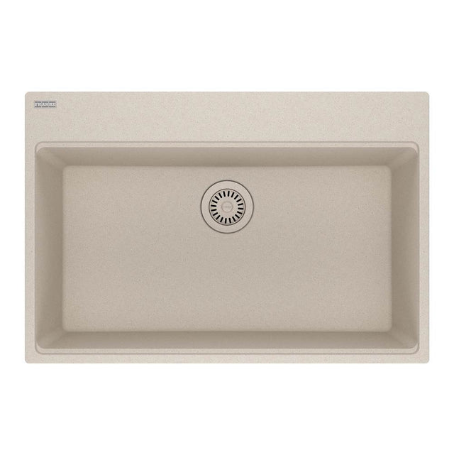 Franke - Maris Topmount 31-in x 20.88-in Granite Single Bowl Kitchen Sink in Champagne - Champagne