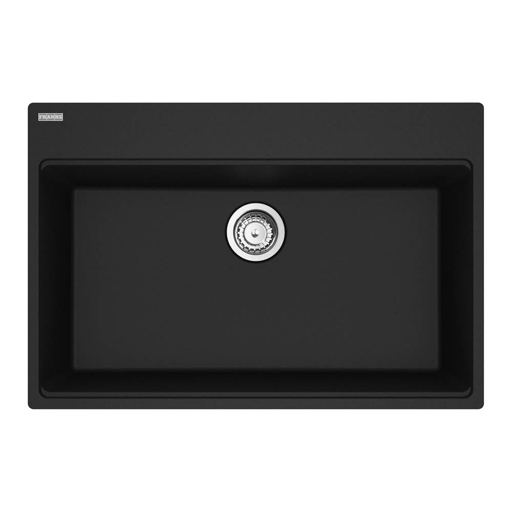 Franke - Maris Topmount 31-in x 20.88-in Granite Single Bowl Kitchen Sink in Matte Black - Matte Black
