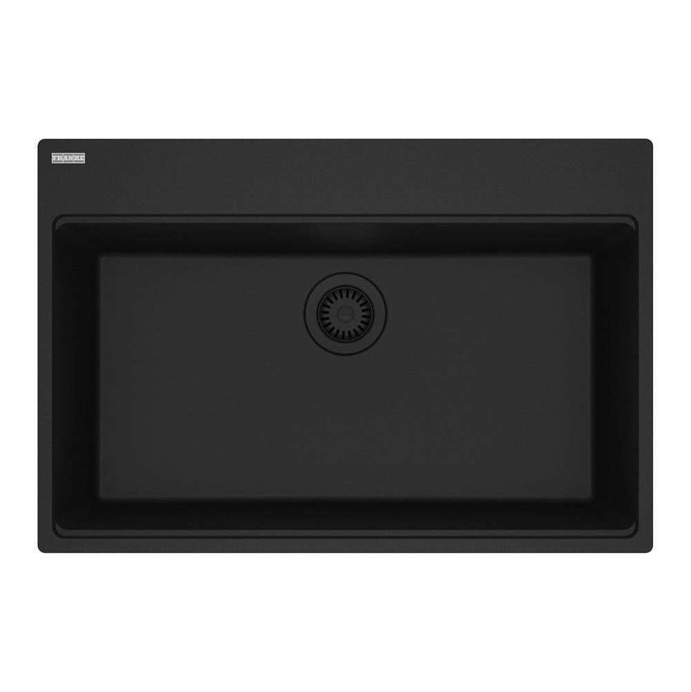 Franke - Maris Topmount 31-in x 20.88-in Granite Single Bowl Kitchen Sink in Matte Black - Matte Black