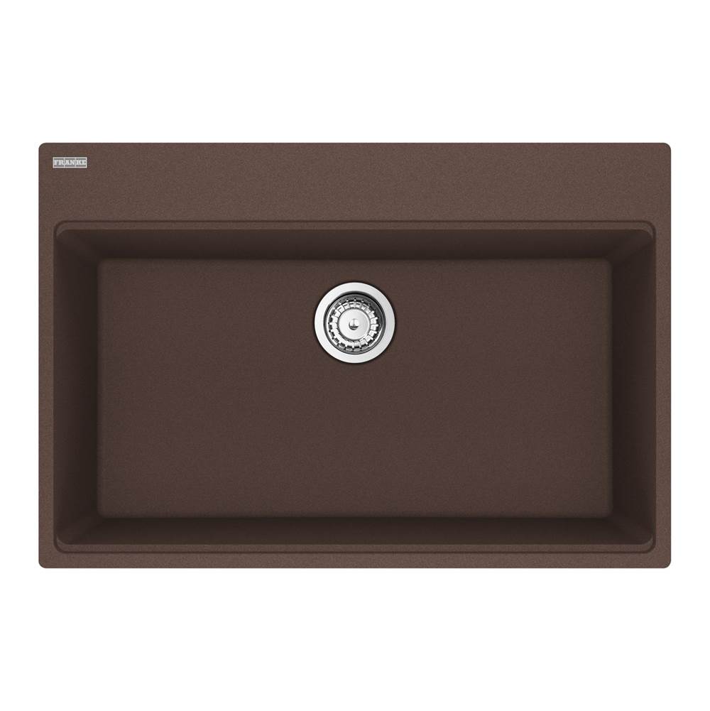 Franke - Maris Topmount 31-in x 20.88-in Granite Single Bowl Kitchen Sink in Mocha - Mocha