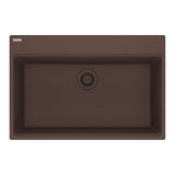 Franke - Maris Topmount 31-in x 20.88-in Granite Single Bowl Kitchen Sink in Mocha - Mocha