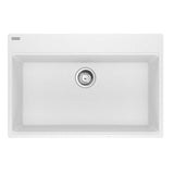 Franke - Maris Topmount 31-in x 20.88-in Granite Single Bowl Kitchen Sink in Polar White - Polar White