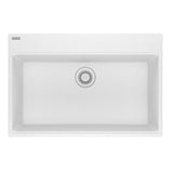 Franke - Maris Topmount 31-in x 20.88-in Granite Single Bowl Kitchen Sink in Polar White - Polar White