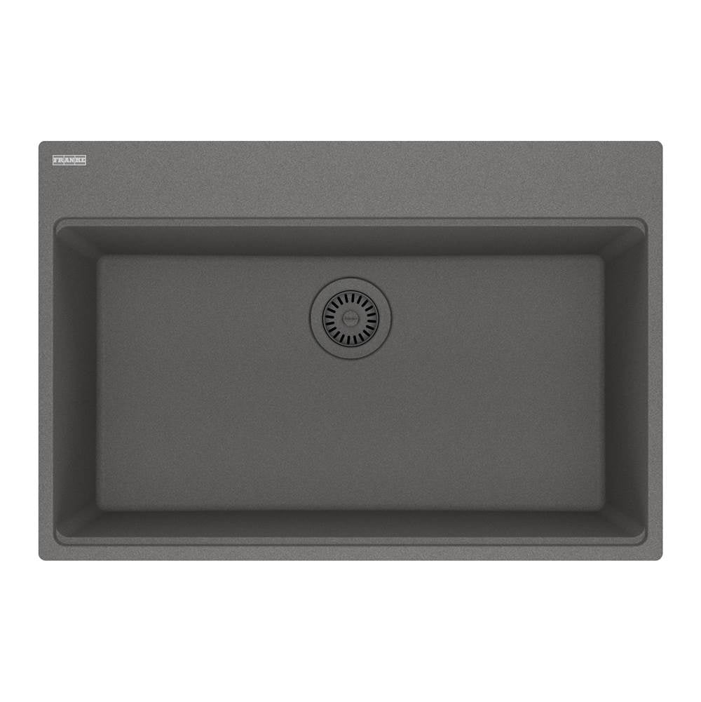 Franke - Maris Topmount 31-in x 20.88-in Granite Single Bowl Kitchen Sink in Stone Grey - Stone Grey