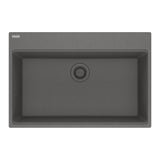 Franke - Maris Topmount 31-in x 20.88-in Granite Single Bowl Kitchen Sink in Stone Grey - Stone Grey