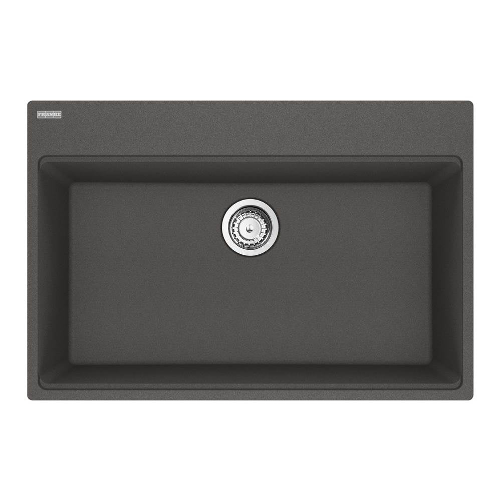 Franke - Maris Topmount 31-in x 20.88-in Granite Single Bowl Kitchen Sink in Slate Grey