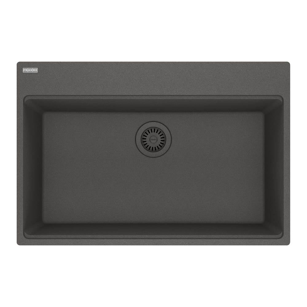 Franke - Maris Topmount 31-in x 20.88-in Granite Single Bowl Kitchen Sink in Slate Grey