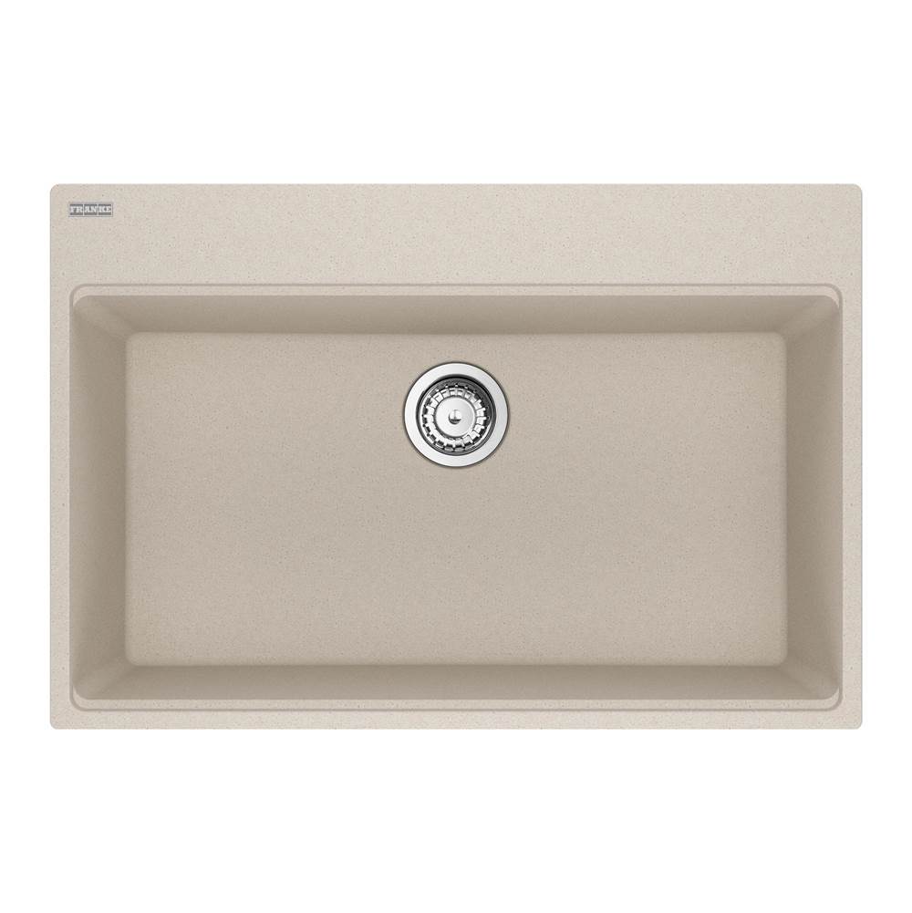 Franke - Maris Topmount 33-in x 22-in Granite Single Bowl Kitchen Sink in Champagne - Champagne