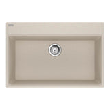 Franke - Maris Topmount 33-in x 22-in Granite Single Bowl Kitchen Sink in Champagne - Champagne