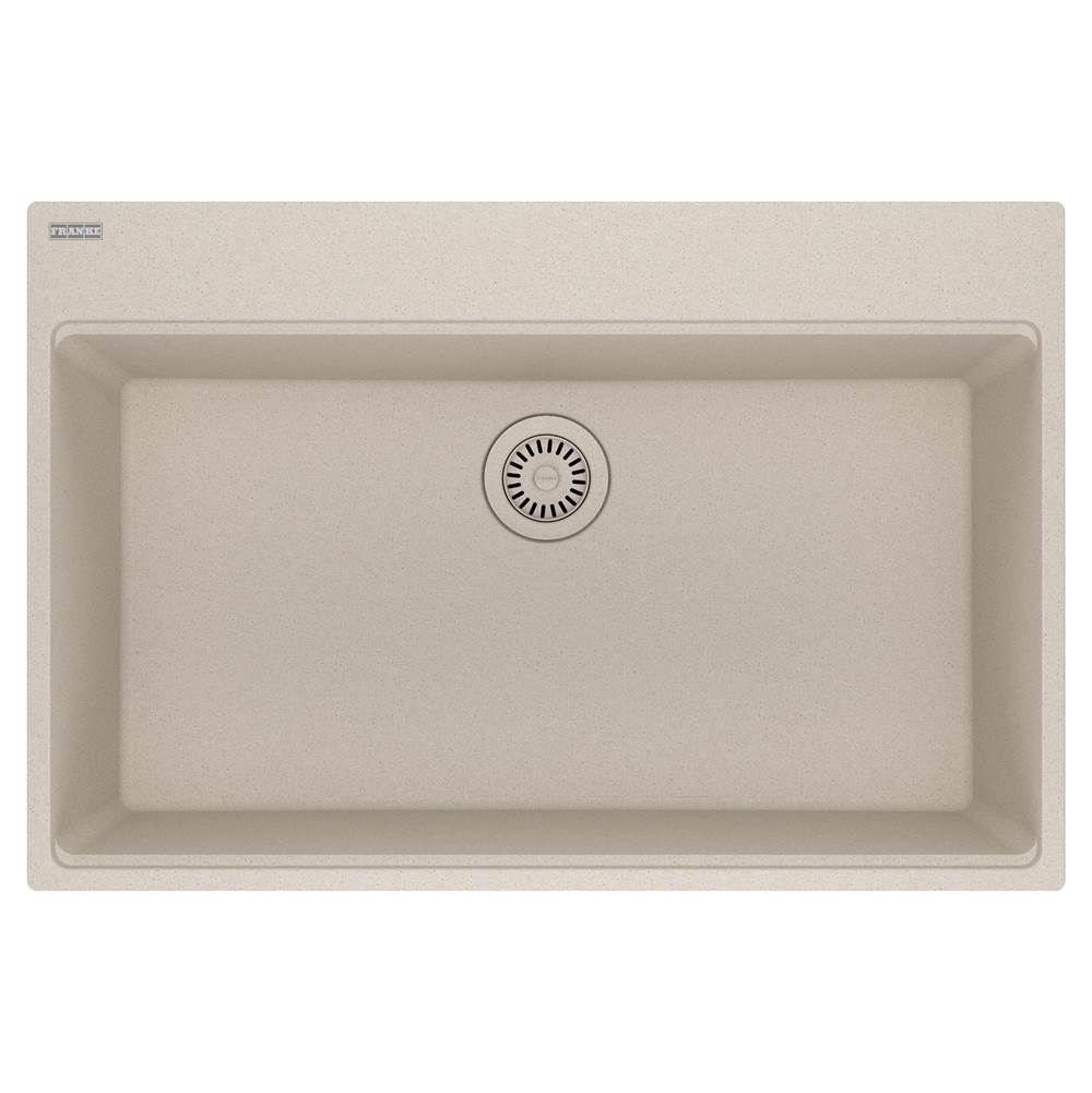 Franke - Maris Topmount 33-in x 22-in Granite Single Bowl Kitchen Sink in Champagne - Champagne