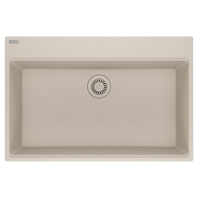 Franke - Maris Topmount 33-in x 22-in Granite Single Bowl Kitchen Sink in Champagne - Champagne
