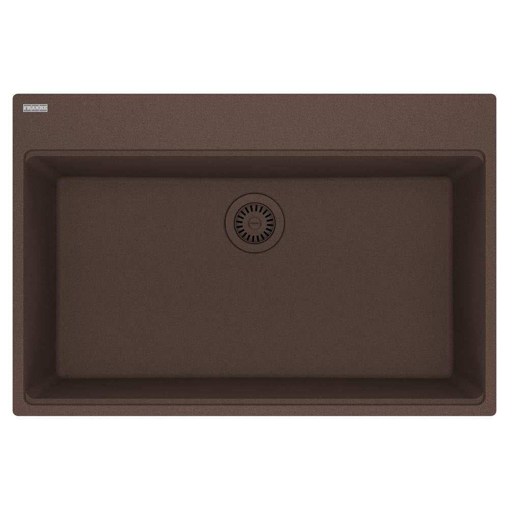 Franke - Maris Topmount 33-in x 22-in Granite Single Bowl Kitchen Sink in Mocha - Mocha