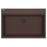 Franke - Maris Topmount 33-in x 22-in Granite Single Bowl Kitchen Sink in Mocha - Mocha