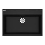 Franke - Maris Topmount 33-in x 22-in Granite Single Bowl Kitchen Sink in Onyx - Onyx