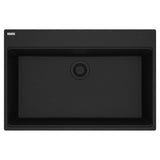 Franke - Maris Topmount 33-in x 22-in Granite Single Bowl Kitchen Sink in Onyx - Onyx