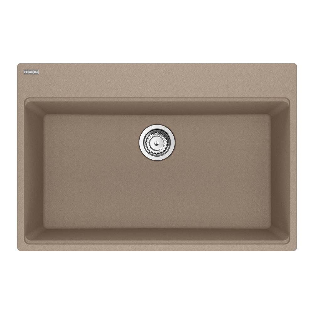 Franke - Maris Topmount 33-in x 22-in Granite Single Bowl Kitchen Sink in Oyster - Oyster