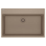 Franke - Maris Topmount 33-in x 22-in Granite Single Bowl Kitchen Sink in Oyster - Oyster