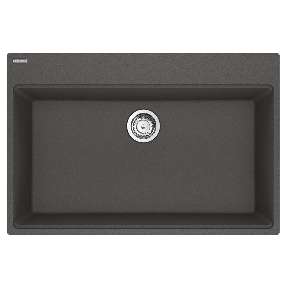 Franke - Maris Topmount 33-in x 22-in Granite Single Bowl Kitchen Sink in Slate Grey