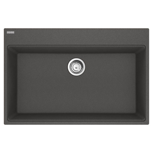 Franke - Maris Topmount 33-in x 22-in Granite Single Bowl Kitchen Sink in Slate Grey