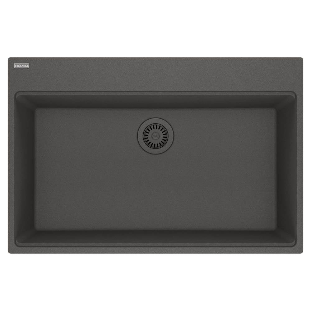 Franke - Maris Topmount 33-in x 22-in Granite Single Bowl Kitchen Sink in Slate Grey
