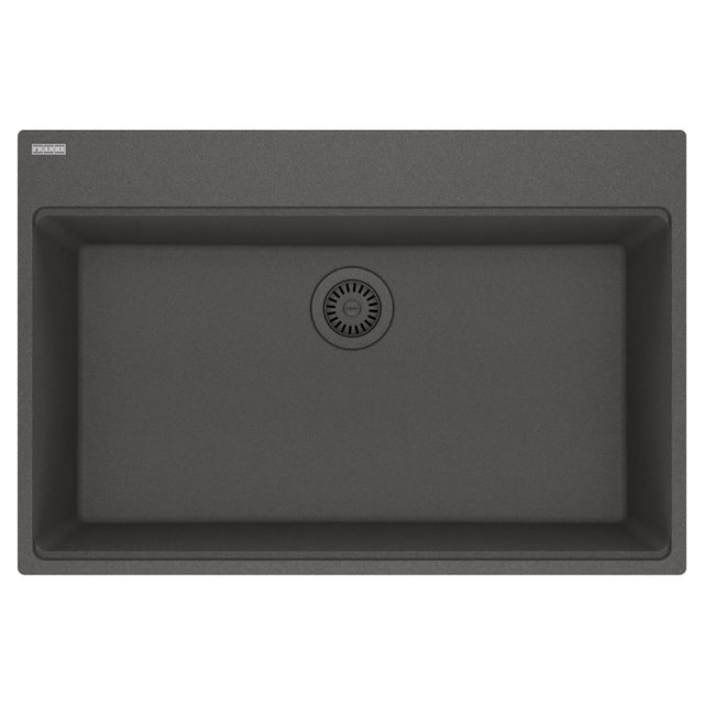 Franke - Maris Topmount 33-in x 22-in Granite Single Bowl Kitchen Sink in Slate Grey
