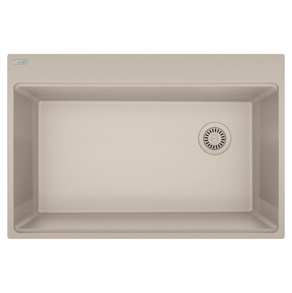 Franke - Maris Topmount 33-in x 22-in Granite Single Bowl Kitchen Sink in Champagne - Champagne