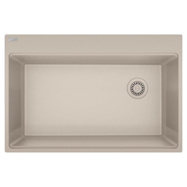 Franke - Maris Topmount 33-in x 22-in Granite Single Bowl Kitchen Sink in Champagne - Champagne