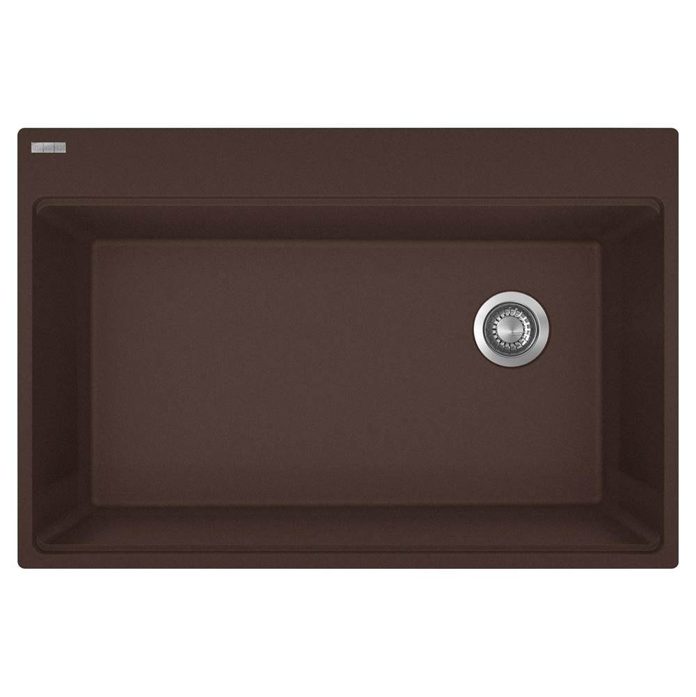 Franke - Maris Topmount 33-in x 22-in Granite Single Bowl Kitchen Sink in Mocha - Mocha